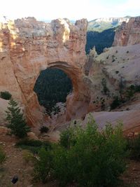 View of rock formations