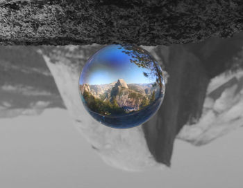 Close-up of crystal ball