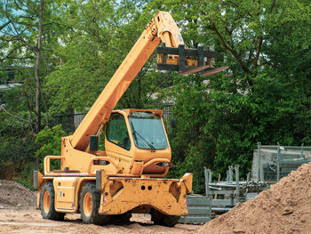 Loader. construction loader at the construction site.