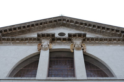 Low angle view of building against clear sky