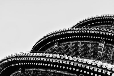 Low angle view of amusement park