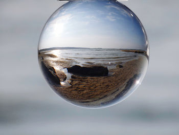 Close-up of crystal ball