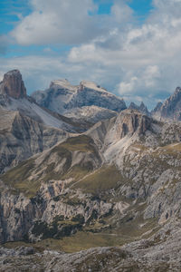 Panoramic view of landscape and mountains against sky