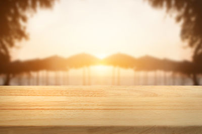 Scenic view of beach against sky during sunset