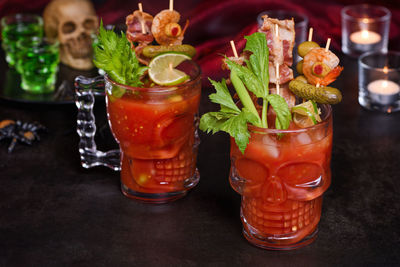 Close-up of drink on table