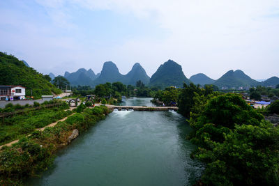 Scenic view of river against sky