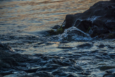 Rocks in sea