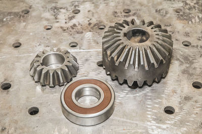 Close-up of machine part