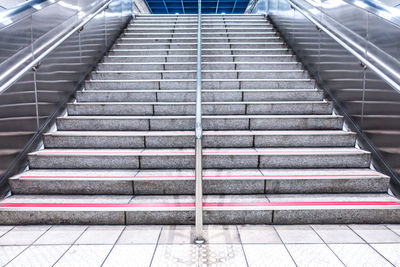 Low angle view of escalator