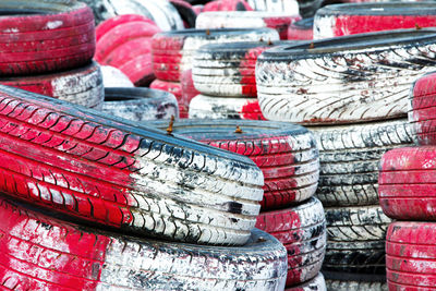 Full frame shot of red market stall