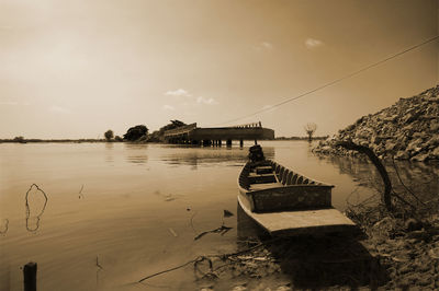 Scenic view of river against sky