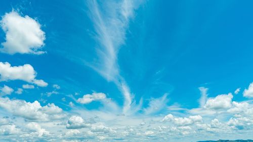 Low angle view of clouds in sky