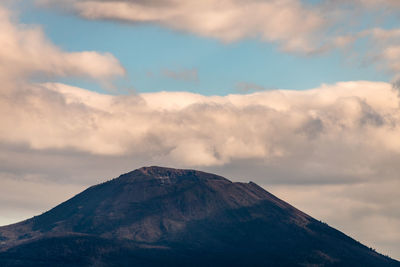 Low angle view of mountain against sky