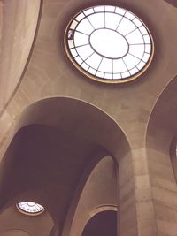 Low angle view of illuminated ceiling in building