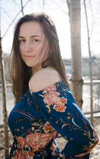 Portrait of beautiful young woman