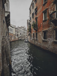 Canal amidst buildings in city