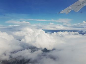Aerial view of cloudscape against sky