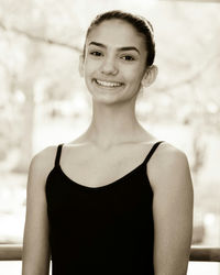 Portrait of smiling ballet dancer