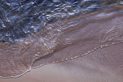 Full frame shot of water on beach