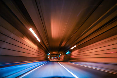 Low angle view of illuminated light at night