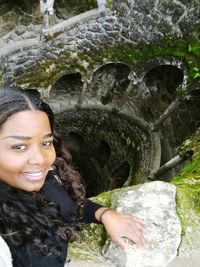 Portrait of woman in water