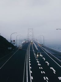 High angle view of road in city