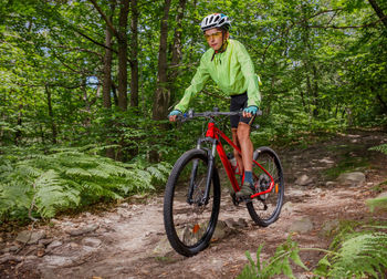 Man riding bicycle