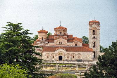 Exterior of historic building against sky