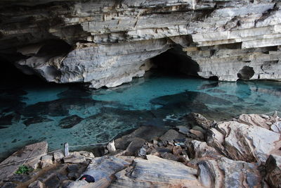 Rocks in sea