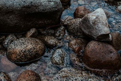 Full frame shot of rocks on beach