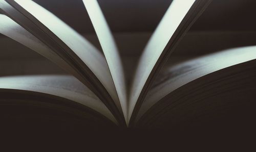 Close-up of open book on table