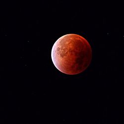 Low angle view of moon in sky