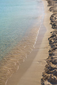High angle view of beach
