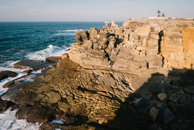 Rock formations in sea