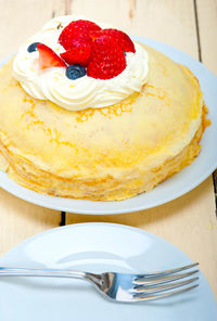 Close-up of dessert in plate