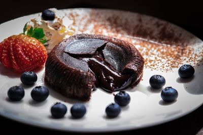 Close-up of dessert in plate