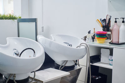 Interior of hair salon