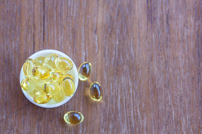 Directly above shot of drink on table