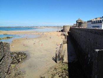 View of sea against clear sky