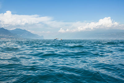 Scenic view of sea against sky at lake garda italy