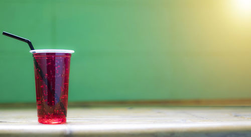 Close-up of drink on table