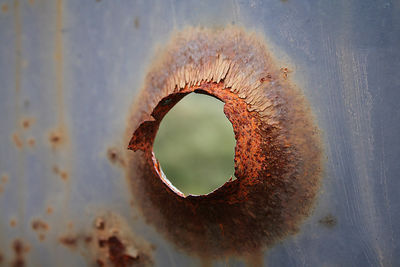 Close-up of rusty pipe