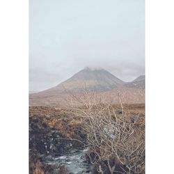 Scenic view of mountains against clear sky