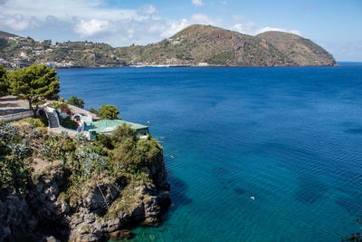 The cliff seen from the lipari castle