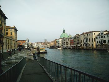 View of canal along buildings