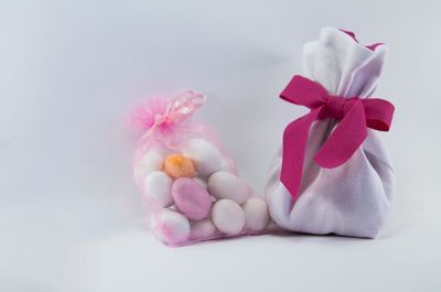 Close-up of pink flowers in box