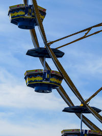 Low angle view of ferris wheel against sky