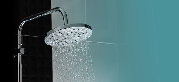 Low angle view of shower at home