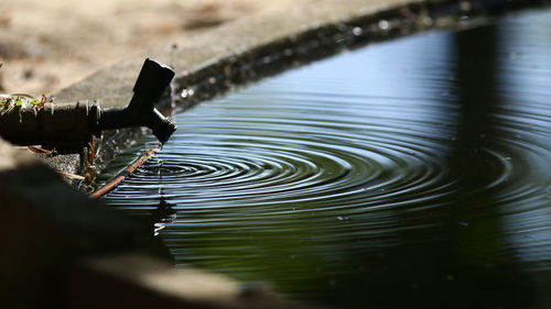 Close-up of rippled water in lake