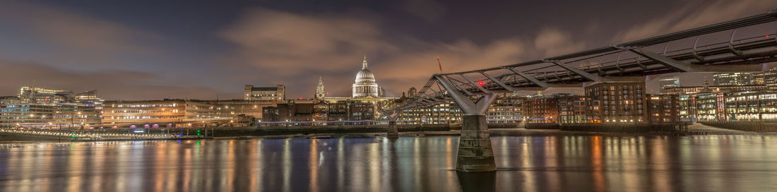 Illuminated city at night london night